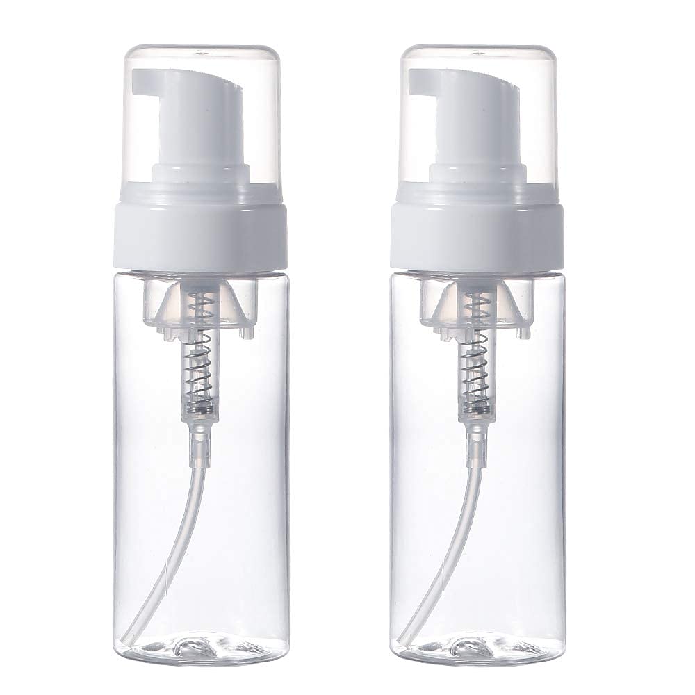 Hunky Dory 100ml Plastic Unbreakable Bottle Dispenser,Empty Foam Pump Bottles for Refillable Travel Hand Soap Foaming, Shampoo, Body Wash,Mini Travel Size for Cleaning,Cosmetics use(Pack of 2)-image-41