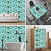 HOMETITUTE Seafoam Blue Water Shell Starfish Wallpaper Peel and Stick Contact Paper Wall Paper Stick 17.7