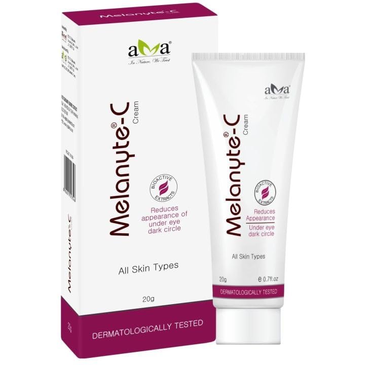 AT Melanyte-C Cream for Under Eye Dark Circles, 20g | Bioactive Extracts, Dermatologically Tested, All Skin Types, Reduces Dark Circles, Vitamin C Formula-image-25