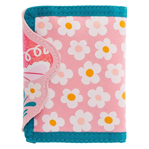 Image of Stephen Joseph, Kids Wallet, Tri-Fold Bi-Fold Wallet for Boys & Girls with Zipper Coin Pocket, Durable Polyester Small Wallet for Kids, Cute Designs for School & Travel, Mushroom