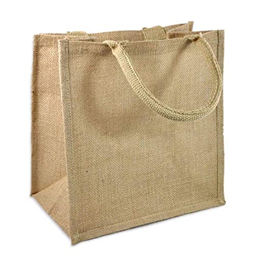 ALLSHARQ Jute Brown Fabric Shopping Bags