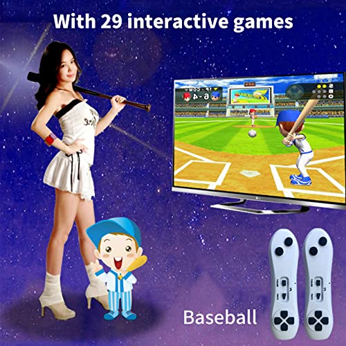 Spielekonsole für Kinder und Erwachsene, HD-Videospielsystem mit 100+ Spielen, 17 Kamera-AR-Spielen, 2 Gamecontrollern, TV PC Spielzeuggeschenk für Jungen und Mädchen ab 3 Jahren