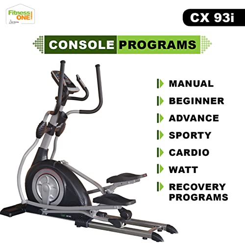 Image of Propel FitnessOne CX 93i Commercial Cross Trainer | Supports Users up to 160 kg | 16-Level Magnetic Resistance | 8 kg Flywheel | 21 inch Stride Length | LCD Display & Hand Pulse | Transport Wheels