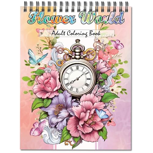 Jadeso Libro da colorare per adulti, libro da colorare per adulti, relax e sollievo dallo stress, libro da colorare per adultis, 30 motivi e disegni floreali originali (120 g/m²), regali per alleviare