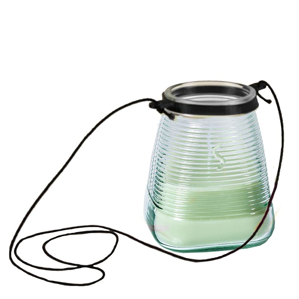 Kerzen für draußen 4 Stück - Duftkerzen Zitronengras Citronella zum Aufhängen - Perfekt für deinen Garten - im 4er Set - 45h Brenndauer - 9x9x9,8 cm