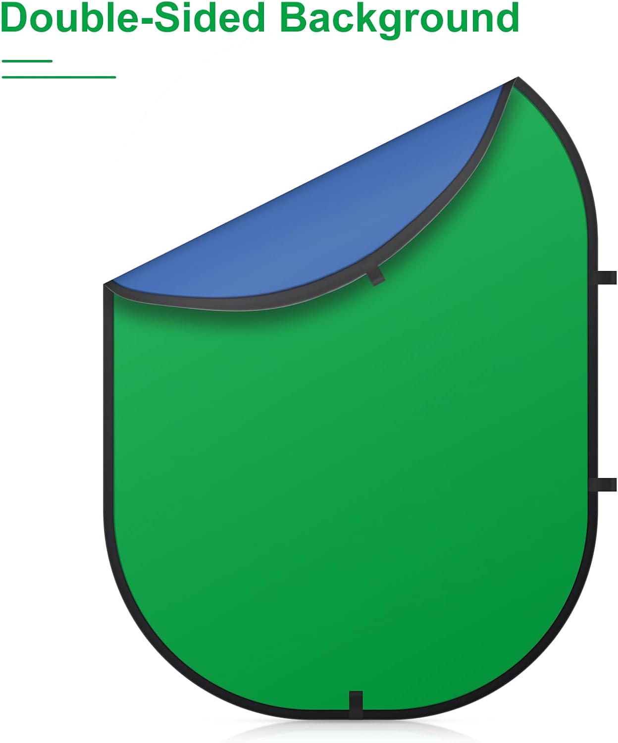 3x5ft/1x1.5m blue green screen backdrop, double-sided pop up photo backdrop collapsible greenscreen background muslin chromakey screen with carry bag for photo studio, streaming, gaming 3 x 5 ft green/blue