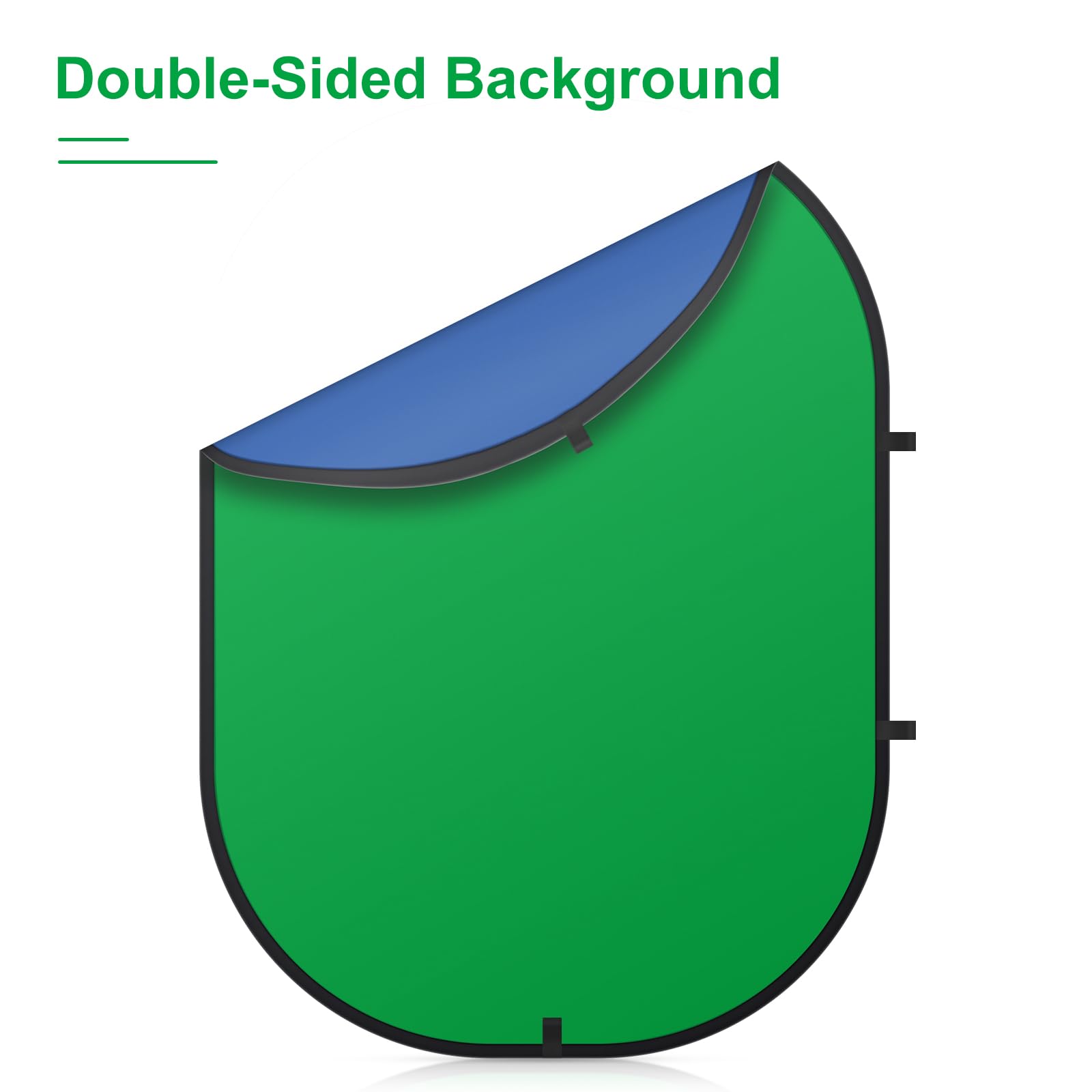 Sfondo verde 3 x 5ft/100 x 150 cm double face pop-up sfondo pieghevole blu schermo mussola chromakey schermo con borsa per il trasporto per studio fotografico, streaming, gioco