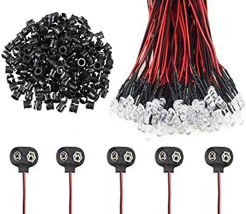 VISSQH 50pcs 5 Colores Ultra Brillante 12V Luces LED de Diodo Pre...