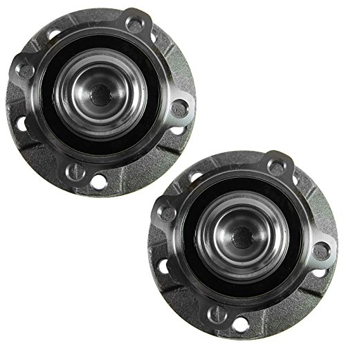 Image of TRQ Front Left and Right Wheel Bearing and Hub Assembly Set 2 Piece Compatible with 04-07 BMW 525i 04-07 530i 04-05 545i 04-05 645Ci 06-10 550i 06-10 650i 08-11 528i 08-10 535i