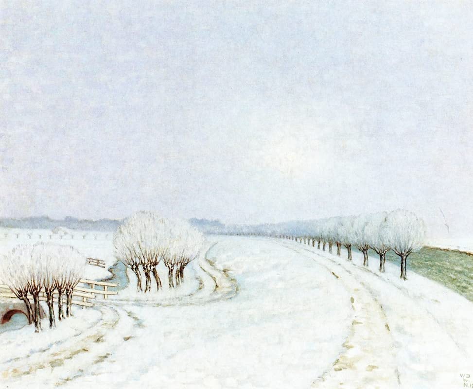 Affiches sur toile paysage d'hiver William Degouve De Nuncques 50x70cm SERENDIPITP