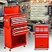 High Capacity 8-Drawer Rolling Tool Cabinet,Tool Box with Wheels and Drawer,Detachable Organizer Tool Chest Combo,Mobile Lockable Toolbox for Workshop Garage Mechanics