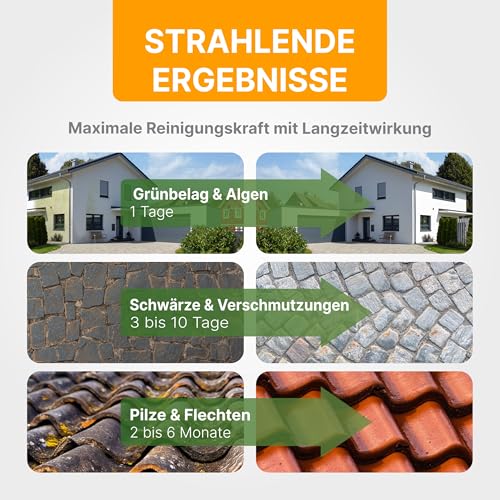 Foto von A.K.B.2,5L Steinreich Konzentrat,grünbelag entferner außen,selbsttätige Reinigung für saubere Wege und Plätze bis zu 1000 m² (7325)