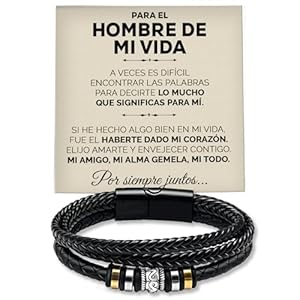 SOFIA FERRER Regalos Originales Para Hombre, Pulsera Hombre, Regalo De San Valentin Para Hombres, Ideas Regalos Para Hombre, Pulsera Cuero Hombres, Regalo Novio, Aniversario, Navidad