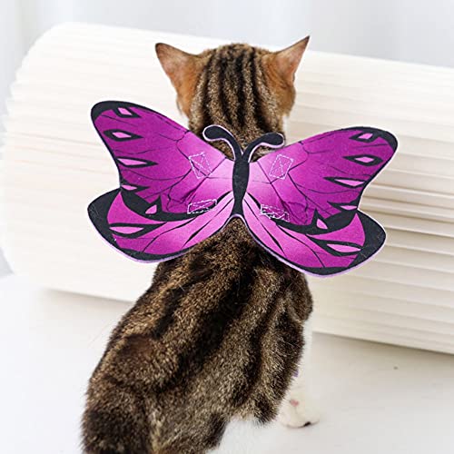 Cat butterfly costume halloween wings for small dogs and cats, puppy cat apparel clothes for halloween party decoration (purple) 2 Cat butterfly costume halloween wings for small dogs and cats, puppy cat apparel clothes for halloween party decoration (purple) - image 3