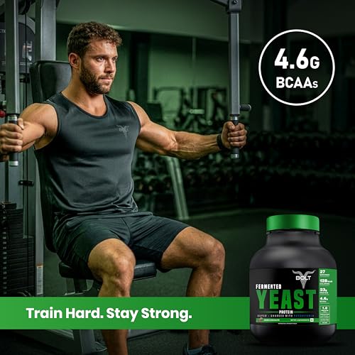 Image of Bolt Fermented Yeast Protein 2 LB | 23g Protein |Swiss Chocolate | Fast Absorption Vegan Protein Powder | Gut Friendly | Muscle Recovery | PDCAAS of 1