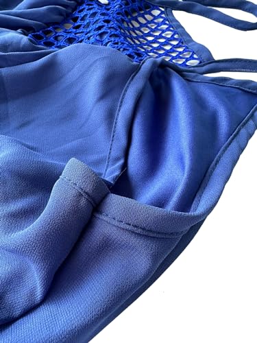 Image of Women's Chiffon Summer Casual Sundress Spaghetti Strap Tank Beach Dresses Bathing Suit Coverup
