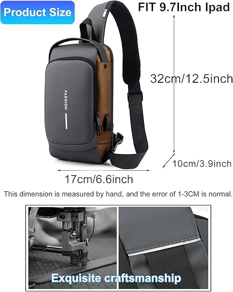 Image of Niwlix Crossbody Sling Bag For Men & Women, Casual Chest Backpack Shoulder Messenger Bags