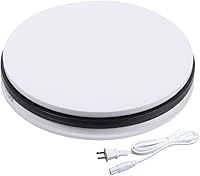 Vista 8 de fotoconic Soporte de exhibición giratorio motorizado eléctrico negro, 14 pulgadas/13.8 in de diámetro, carga centrada de 110 libras para exhibición