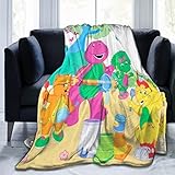ORPJXIO Blanket Barney Show and Friends Throw Flannel Blanket Bed Blanket for Couch Sofa Bedroom Home Decor 40'x30'