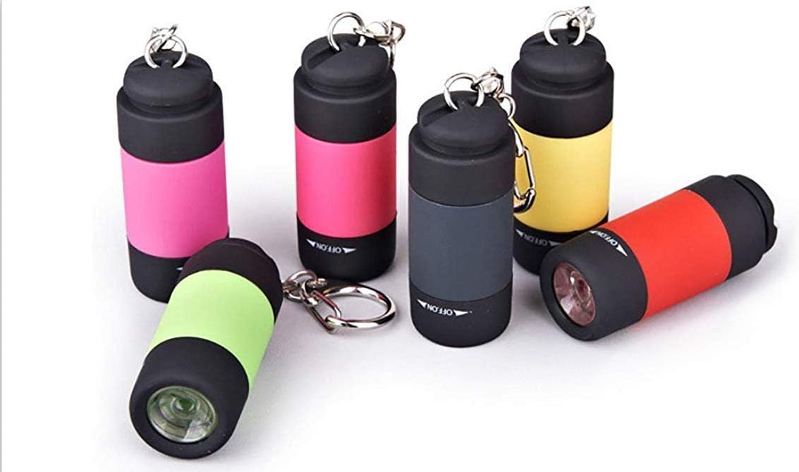Portable Mini Torch USB Rechargeable LED Flashlight Lamp Pocket Keychain Keyring for Outdoor