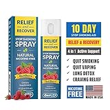 QuitGo Herbal Spray, Instant Craving Relief & Recovery, Calming, Effective, Satisfying Nicotine-Free Stop Smoking Remedy, Helps Prevent The Urge to Smoke All Day (Quit Berry, Single Pack)