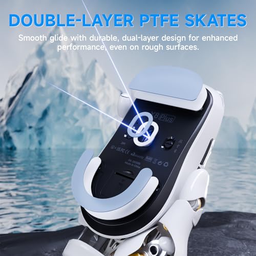 Image of ATTACK SHARK X8 PLUS Wireless Gaming Mouse,55g Ultra-lightweight Wired /BT /2.4GHz Wirelss Programmable Mouse,1K Polling Rate,PixArt PAW3395PRO Sensor,40000 DPI,Gamer Mice for PC /Win /Mac /Big Hand(White)