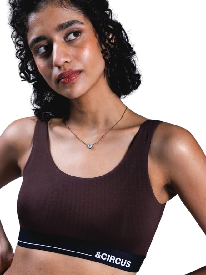 Image of &Circus PureSoft Non-Padded Lounge Bra for Women | Full Coverage Active Wear Sport Bra