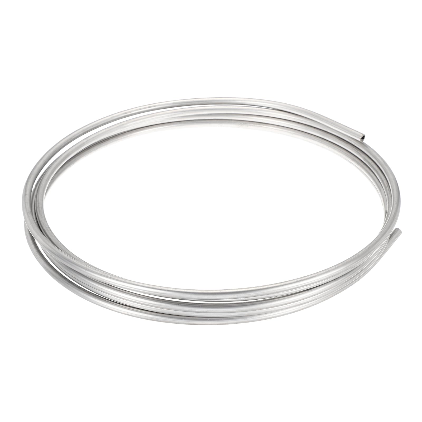 sourcing map Stainless Steel Tubing Coil, 1/32" Wall Thickness 5/16" OD x 15.75 ft Industrial 304 Stainless Steel Coil Tube, Flexible Welded Steel Tubing Round Metal Pipe, Silver Tone