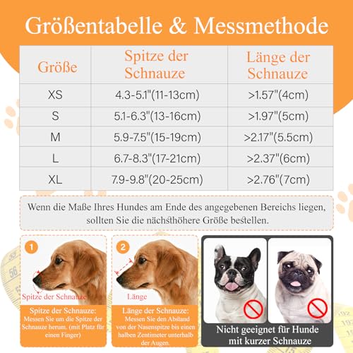Yingphia Maulkorb Für Hunde,Atmungsaktiv & trinkbar,Verstellbar für kleine bis große Hunde (Chihuahua, Schäferhund, Bulldogge) Sicher gegen Beißen, Bellen & Kauen (M)