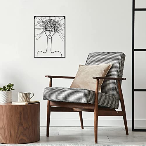Wiredoz Metal Art Wall Decor - Black Metal Wall Art Is A Perfect Decoration For Any Room: Bedroom, Living Room Or Even Bathroom. Wrought Iron Wall Decor Also Fits Home Office Wall Decor For Women Or Men. Small Wire Wall Art 16" #TOP1