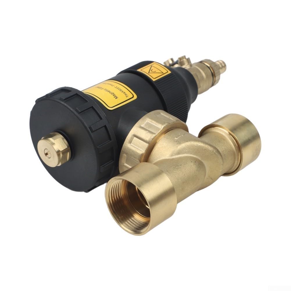 Separador de lodos magnético, filtro de calefacción de malla de acero inoxidable para calentadores de agua y calderas, eliminación de barro y óxido, conector roscado DN20 DN25 DN32, (DN32/1-1/4 hembra