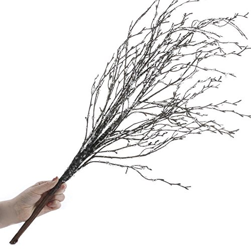 Factory Direct Craft Pair of Whispy Artificial ICY Birch Branch Sprays for Centerpieces and Arrangements