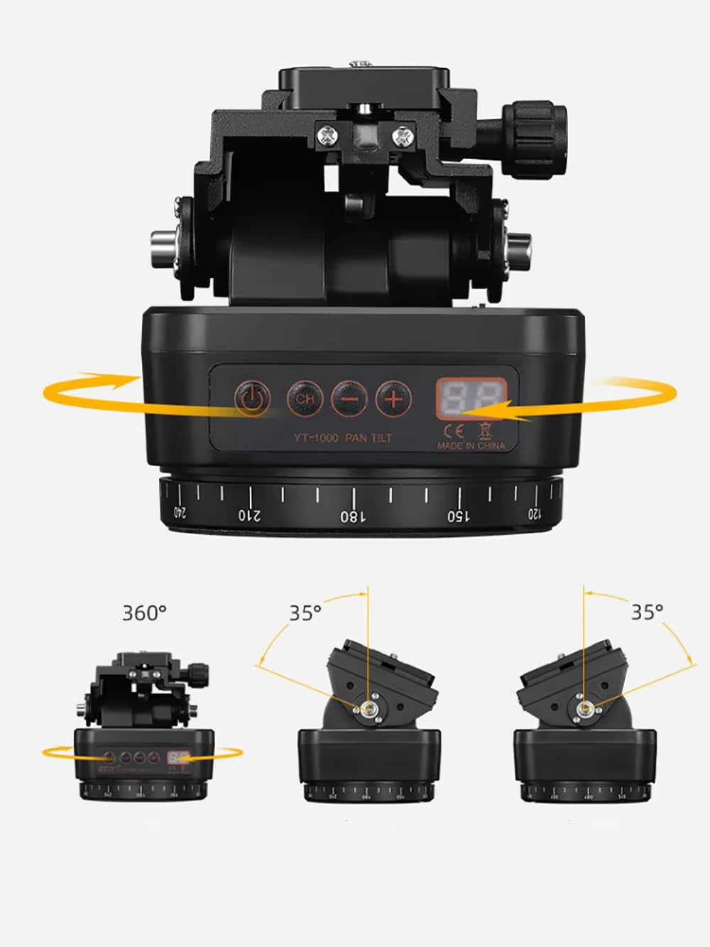 Amazon.co.jp: Jieoto 電動ジンバル - 360° パノラマ回転、リモート