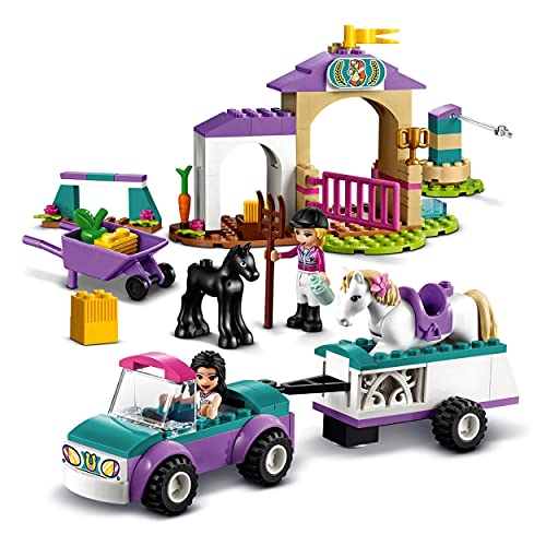 LEGO 41441 Friends Trainingskoppel und Pferdeanhänger, Pferd Spielzeug ab 4 Jahre für Mädchen und Jungen mit Pferdestall – Bild 3