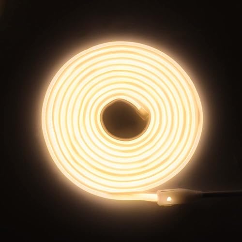 Miniatura 3 de XUNATA COB - Tira de luces LED de neón de 16.4 pies, 110 V 288 LEDsm, tira de luces LED FCOB impermeable, flexible, súper brillante, tira de neón de