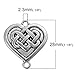 JGFinds Celtic Knot Connector Charms, Silver Tone Findings, 80 Pack (20 of Each Style) - Endless Irish Knot, Tibetan, Rune Charm, Wiccan, or Celtic Jewelry