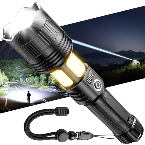 懐中電灯 強力 【2026新モデル·超高輝度】軍用 最強 フラッシュライト Type-C充電式 ハンディライト ズーム式 伸縮COBライト 7モード