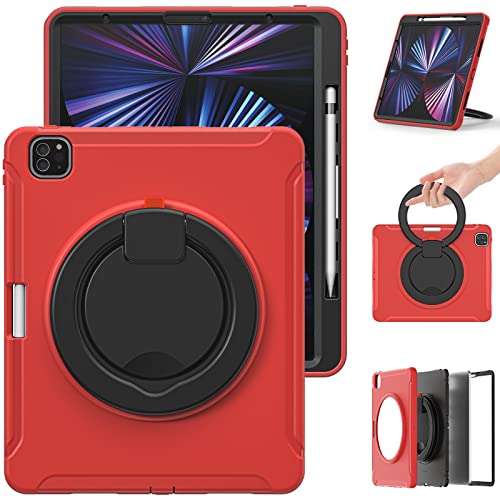 Protection iPad Pro 12.9 rouge pour le travail de chantier et le bureau