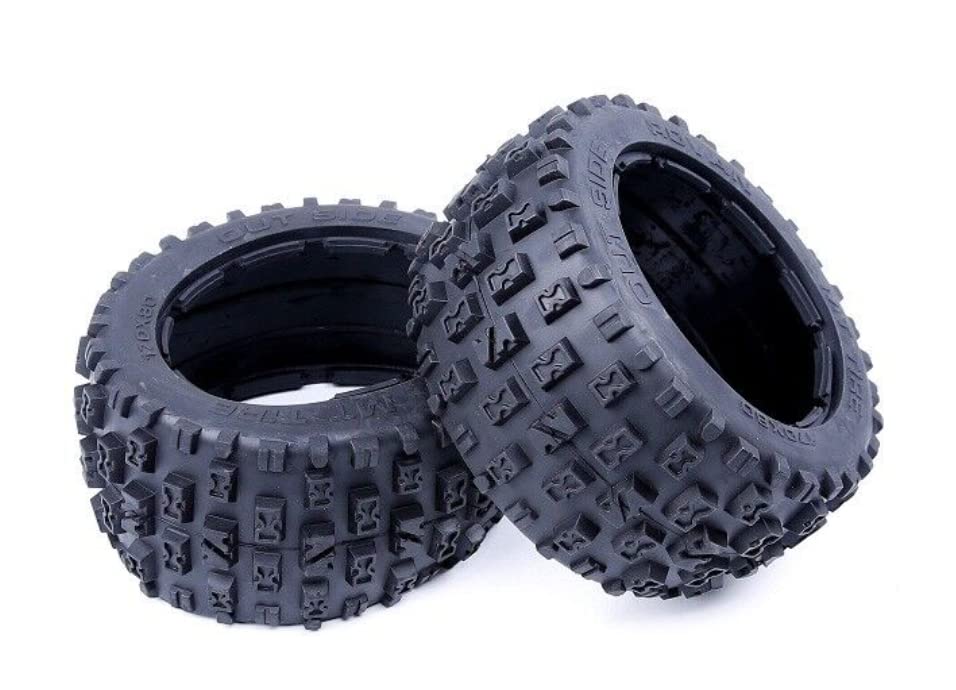 170 * 80MM Rear Knobby Tire Set of 2PCS Fit 1/5 HPI ROVAN KM Baja 5B RC CAR Parts
