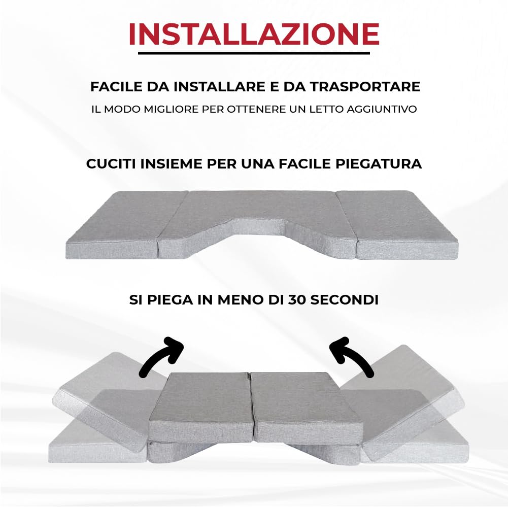 kfoam.es Materasso pieghevole per letto anteriore per Mercedes Classe V, colore grigio (+2014)