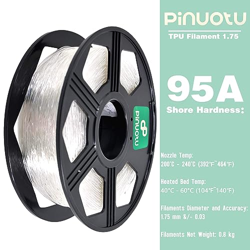 TPU Filament 1.75mm for 3D Printing (Clear)