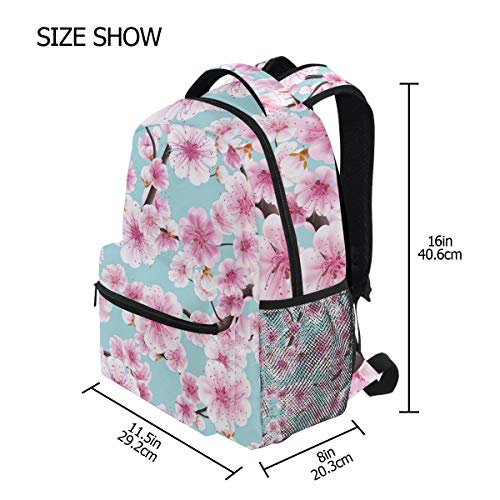 Sac à dos rose de taille unique avec imprimé fleuri résistant pour écoliers - 7