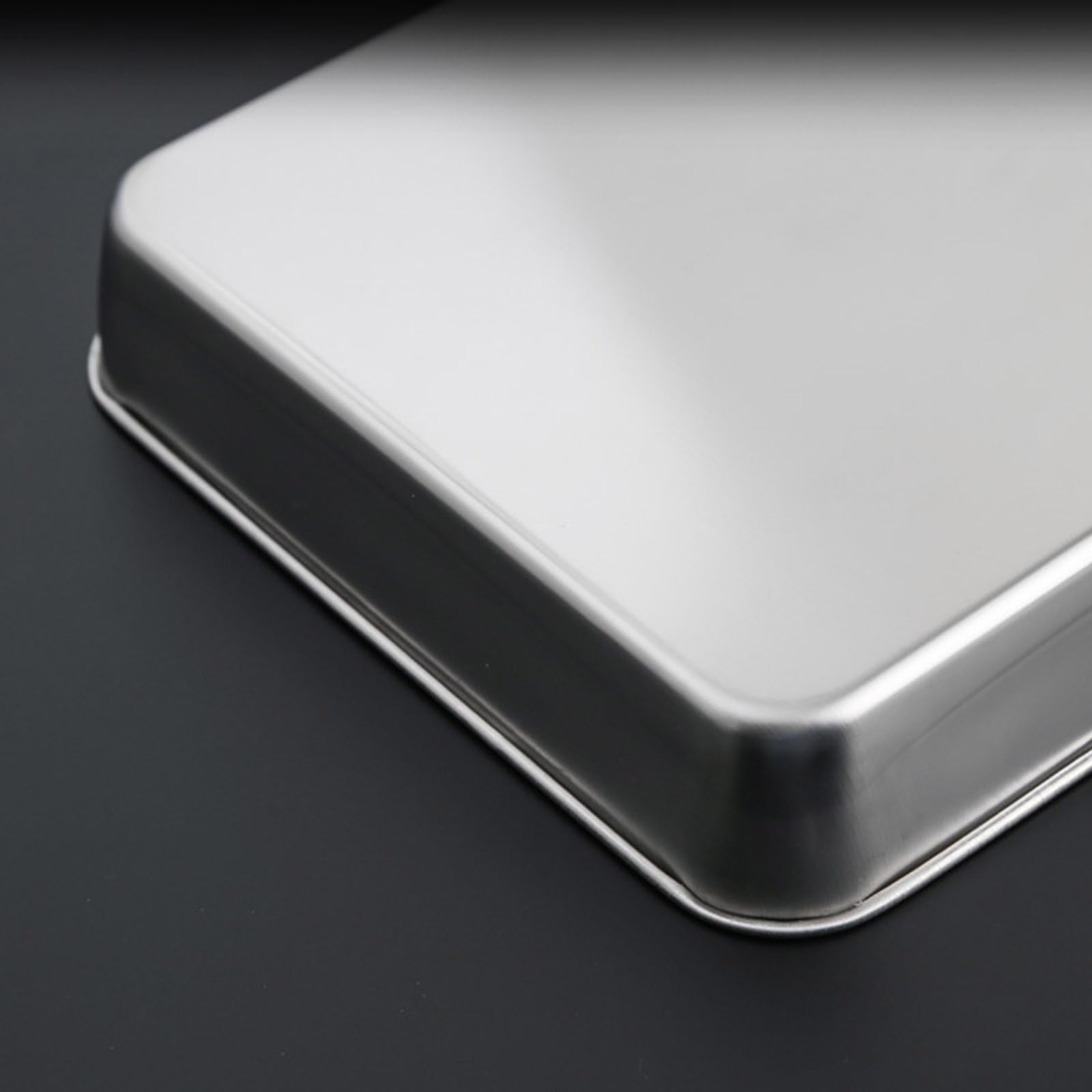 Sartén de acero inoxidable de gran capacidad con estante de alambre para calentar uniformemente, bandeja de horno apta para horno