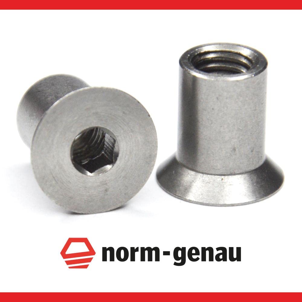 50 Stück T-Nut M6 4545 - Vernickelter Stahl Für Alu-Profile