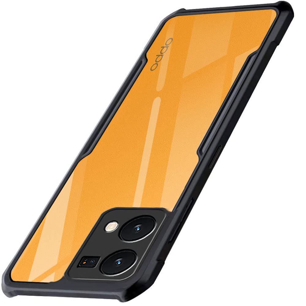 WOW Imagine TPU+PC Shockproof Crystal Clear Oppo F21 Pro 4G Back Cover Case | 360 Degree Protection | Protective Design | Transparent Back Cover Case For Oppo F21 Pro 4G (Black Bumper), Black (B09Y21B5JK) Amazon Price History, Amazon Price Tracker