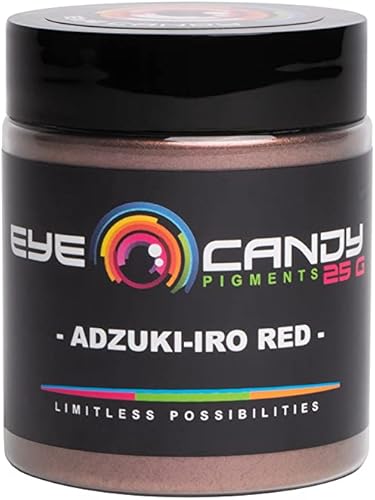 Miniatura 5 de Eye Candy Polvo de pigmento de mica premium Adzuki-IRO rojo (25 G), multiusos, aditivo para artes y manualidades, epoxi, arte de resina, esmalte de