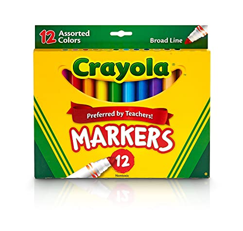 Crayola 509012 Crayola Kid's Markers Broad Line Assorted Colors 12/Box (58-7712)