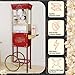 Matinee Popcorn Machine with Cart - 8oz Popper with Stainless-Steel Kettle, Warming Light, and Accessories by Great Northern Popcorn (Red)
