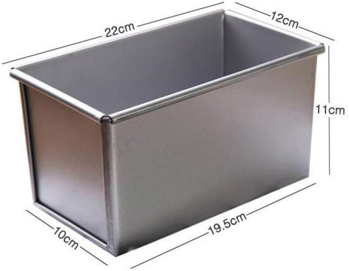 ふた付きパン型焦げ付き防止ケーキ型長方形長方形パンケーキ作りやパン焼き用のケーキ型グリルOutils、silver、