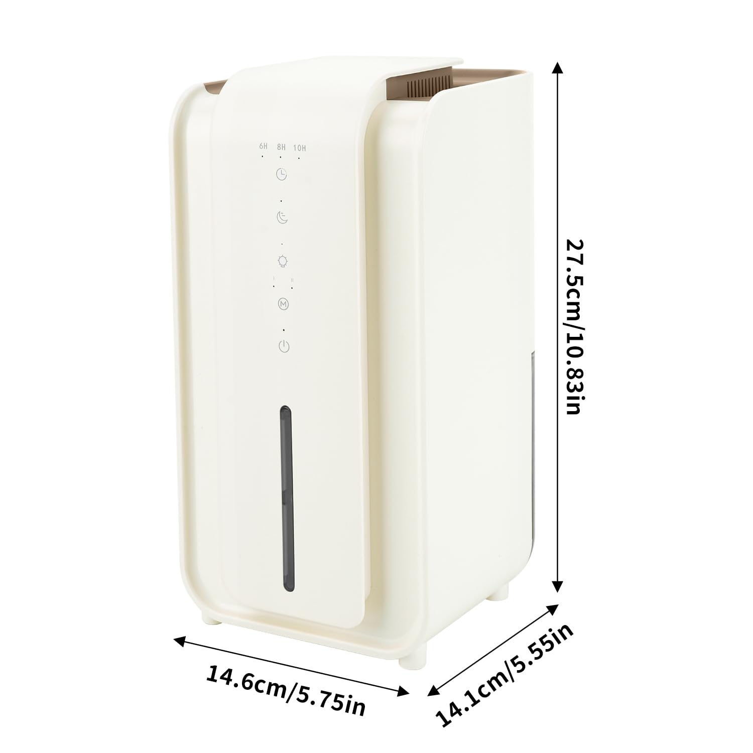 Generic US 1.5L Deshumidificador de aire interior con temporizador y luz eléctrica